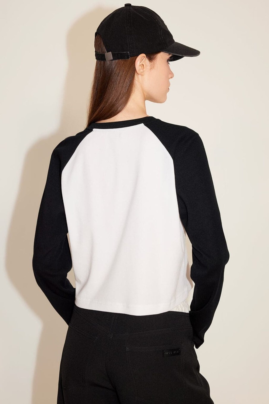 MISS SIXTY Tops | Black And White Contrasting Printed Round Neck Long Sleeved Sweatshirt White/Black