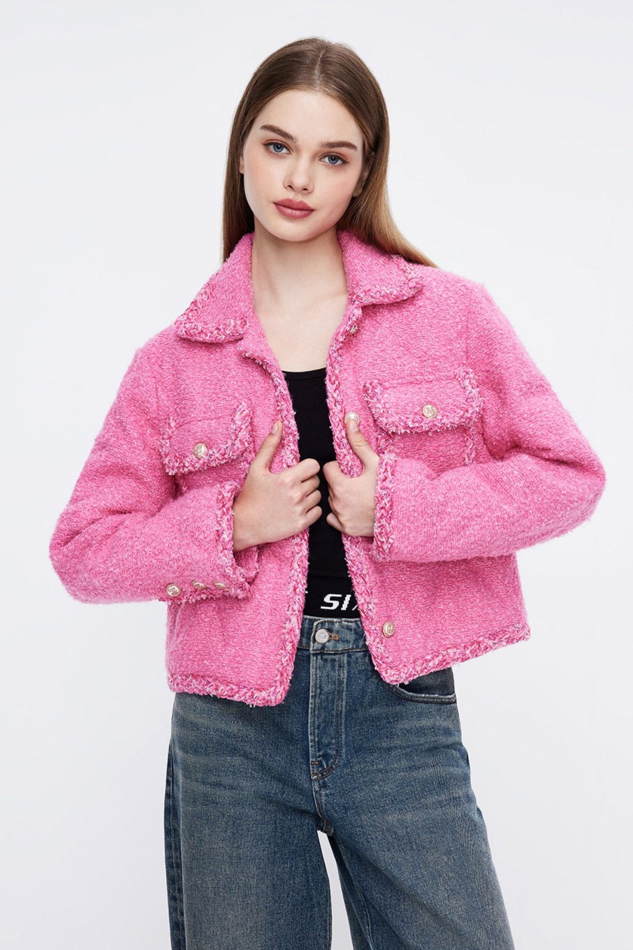 MISS SIXTY Jackets & Outerwears | Woolen Down Jacket Rose