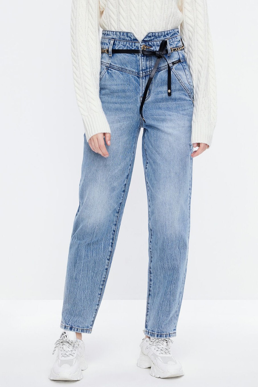 MISS SIXTY Straight | Straight Fit Jeans With Chain Middle Blue