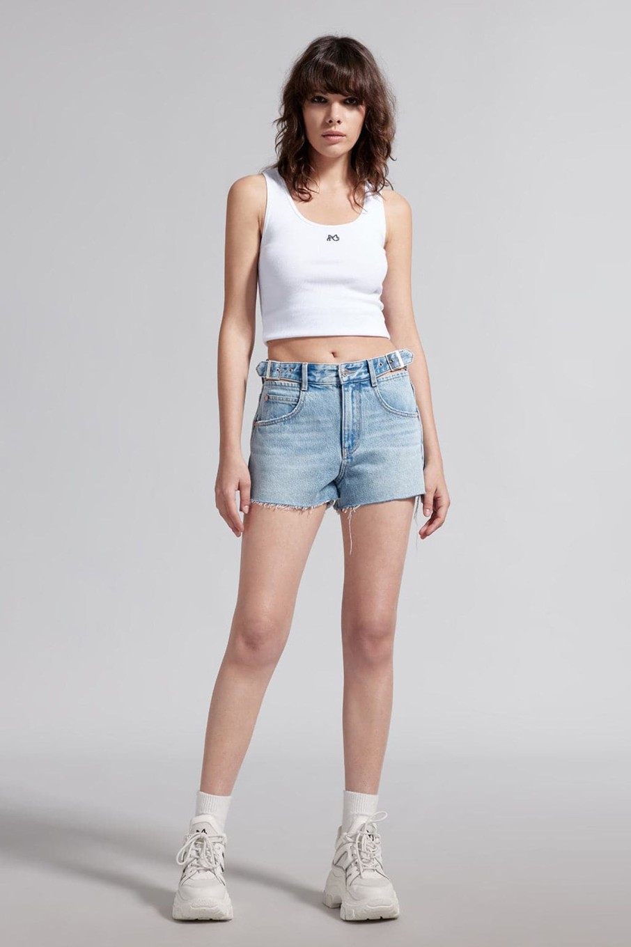 MISS SIXTY Shorts | Denim Shorts With Cut Out Waist Design Light Blue