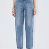 MISS SIXTY High Waist | V-Shape High Waist Denim Jeans With Print Light Blue