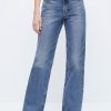 MISS SIXTY Straight | High Waist Straight Fit Jeans With Patchwork Middle Blue