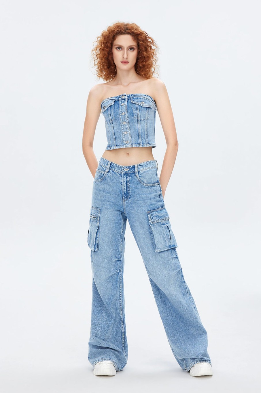 MISS SIXTY Wide Leg | Vintage Cargo Wide-Leg Jeans Middle Blue