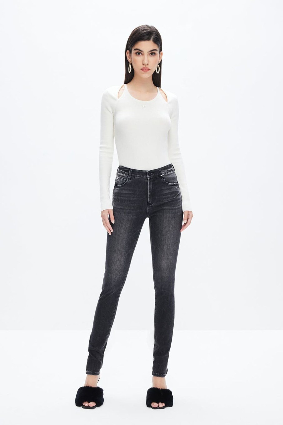 MISS SIXTY Push Up | Black And Gray Skinny Jeans Black Fog