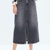 MISS SIXTY Skirts | Vintage Black Gray Front Slit V Denim Skrit Black Fog