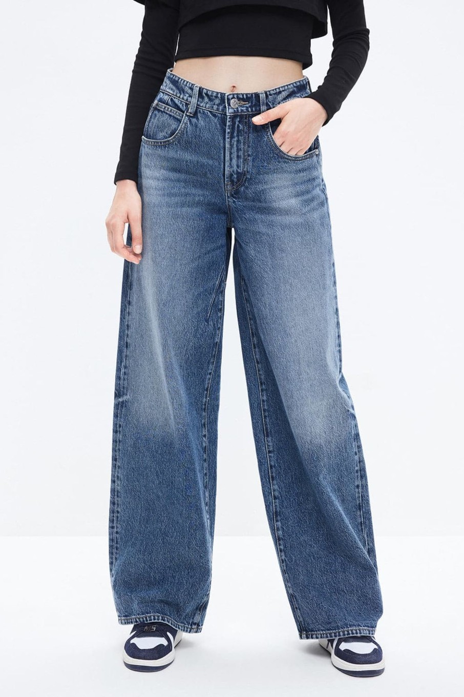 MISS SIXTY Wide Leg | Vintage Loose Fit Wide-Leg Jeans Middle Blue