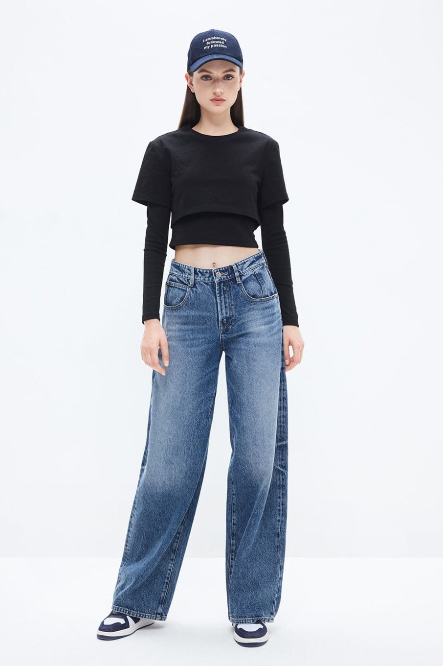 MISS SIXTY Wide Leg | Vintage Loose Fit Wide-Leg Jeans Middle Blue