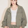 MISS SIXTY Jackets & Outerwears | Vintage Cargo Hooded Jacket Army Green