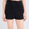 MISS SIXTY Shorts | Slant Placket Denim Shorts Black