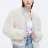 MISS SIXTY Jackets & Outerwears | Stylish Splicing Fur Jacket Off White