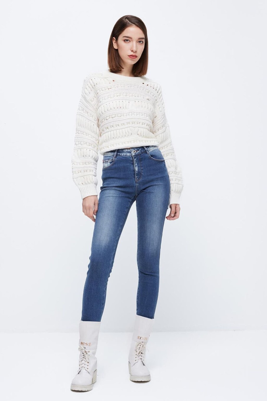 MISS SIXTY Push Up | Vintange Cropped Jeans Middle Blue