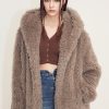 MISS SIXTY Jackets & Outerwears | Stylish Hooded Faux Fur Jacket