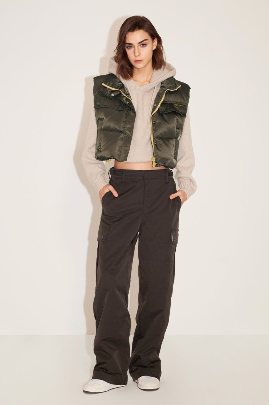 MISS SIXTY Fall-Winter | Angel Collection Embroidered Vintage Cargo Pants Verde Militare