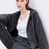 MISS SIXTY Jackets & Outerwears | Nft Capsule Black And Gray Casual Hooded Jacket Black Fog