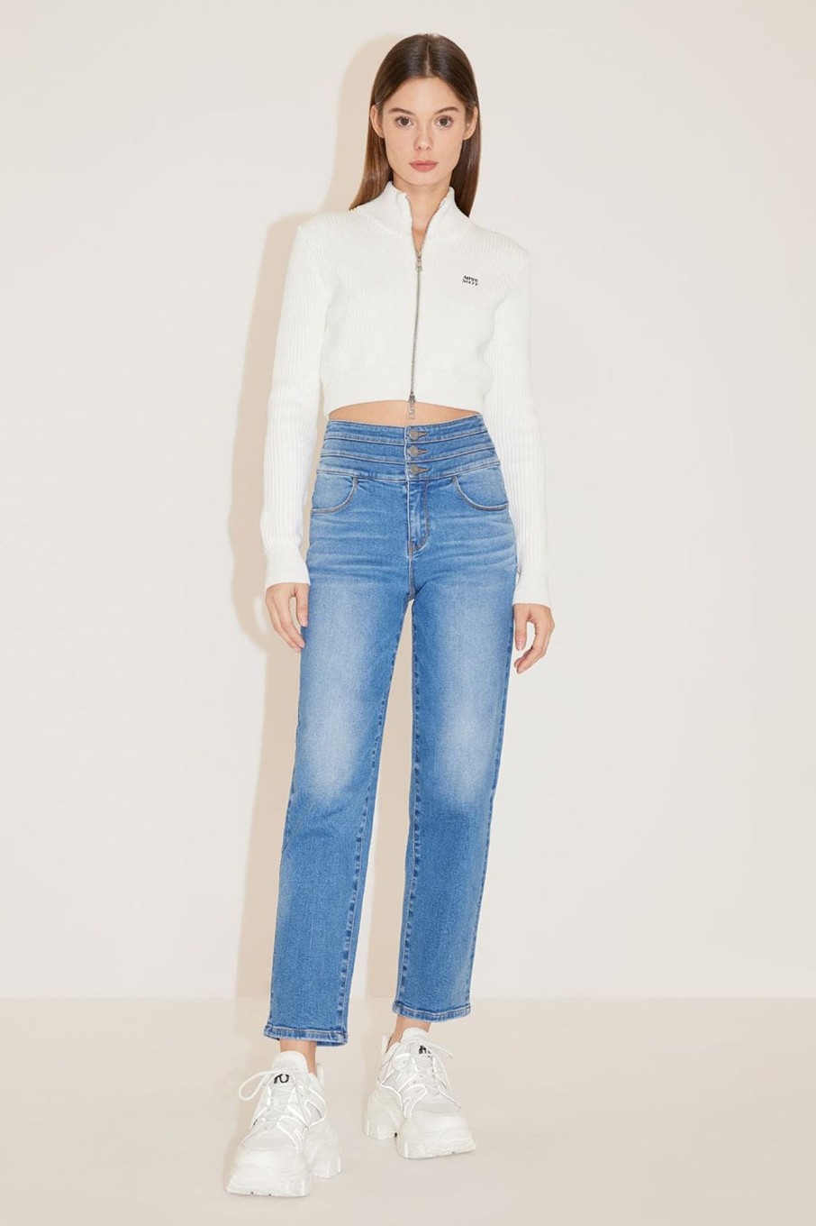 MISS SIXTY Straight | Vintage High Waist Straight Fit Jeans Middle Blue