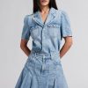 MISS SIXTY Dresses | Denim Pleated Dress Middle Blue