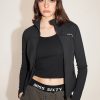 MISS SIXTY Jackets & Outerwears | High-Neck Elastic Slim Fit Yoga Jacket Black