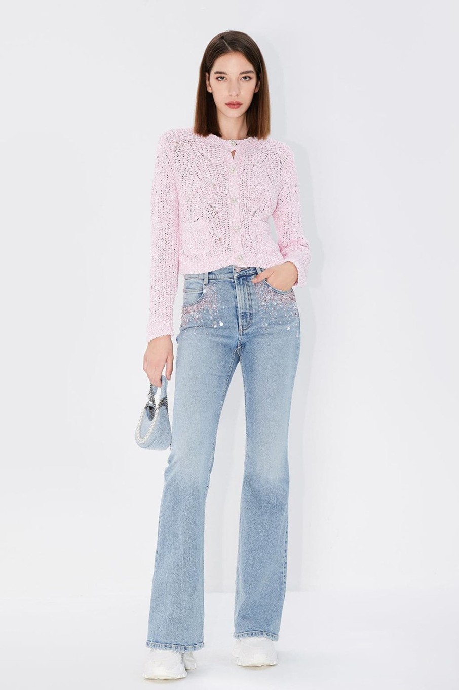 MISS SIXTY Flare | Bootcut Jeans With Sequin Embellishment Light Blue