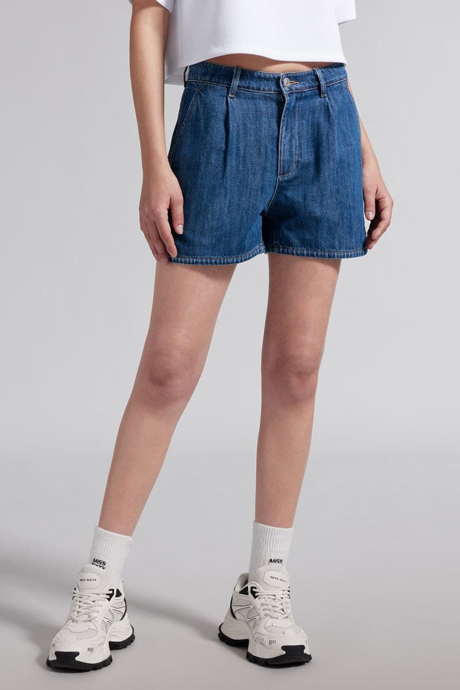 MISS SIXTY Shorts | Denim Shorts With Tencel Dark Blue