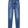 MISS SIXTY Jeans | Super High Waist Blue Jeans With Four Buttons Middle Blue