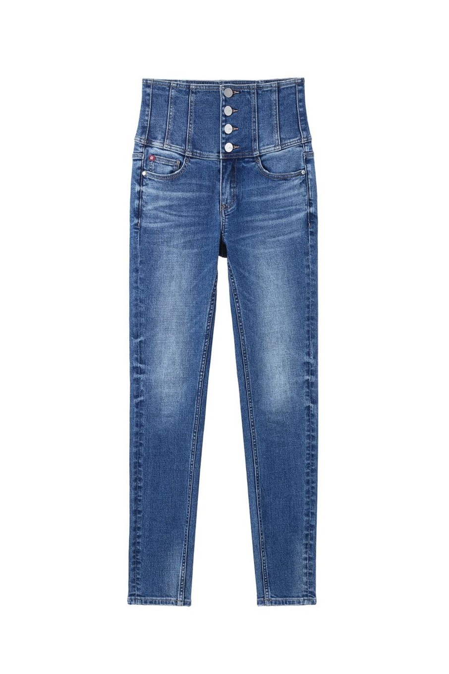 MISS SIXTY Jeans | Super High Waist Blue Jeans With Four Buttons Middle Blue