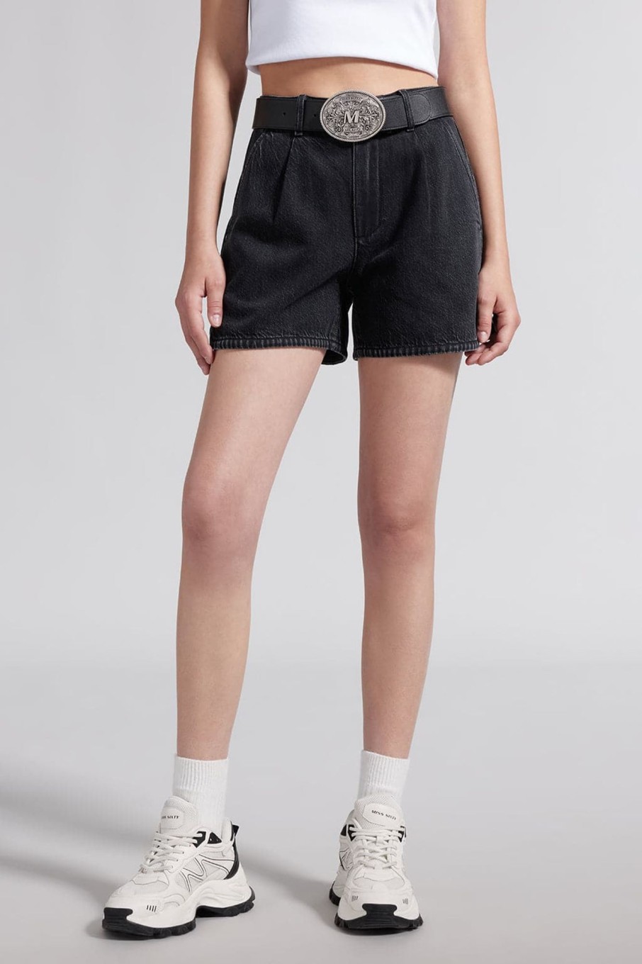 MISS SIXTY Shorts | Denim Shorts With Tencel Black Fog