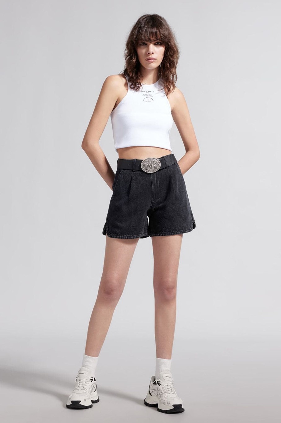 MISS SIXTY Shorts | Denim Shorts With Tencel Black Fog