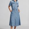 MISS SIXTY Dresses | Single Breasted Denim Dress Dark Blue