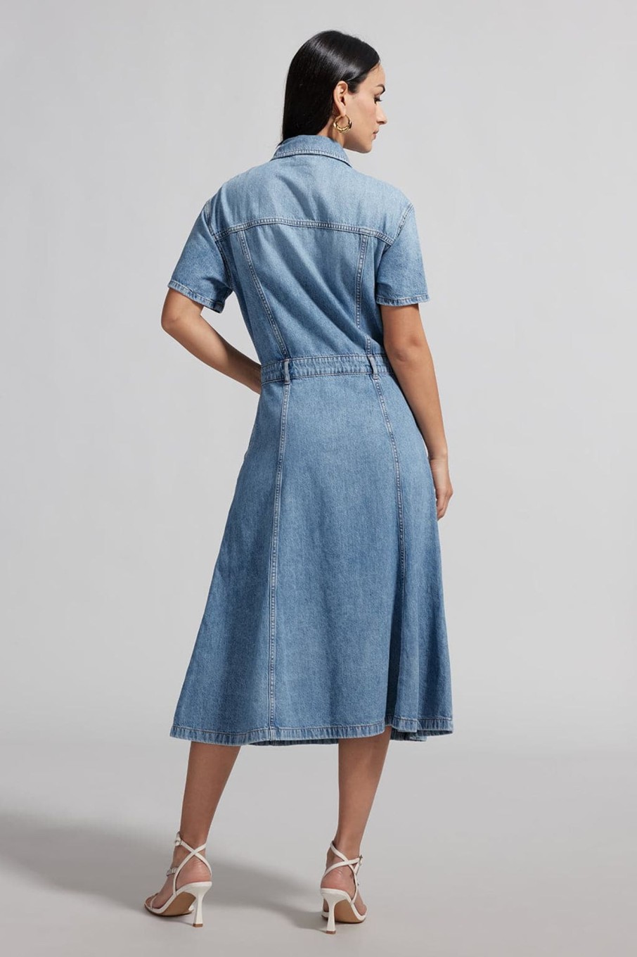 MISS SIXTY Dresses | Single Breasted Denim Dress Dark Blue