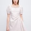 MISS SIXTY Dresses | V-Neck Latern Shape Sleeves Dress Baby Pink