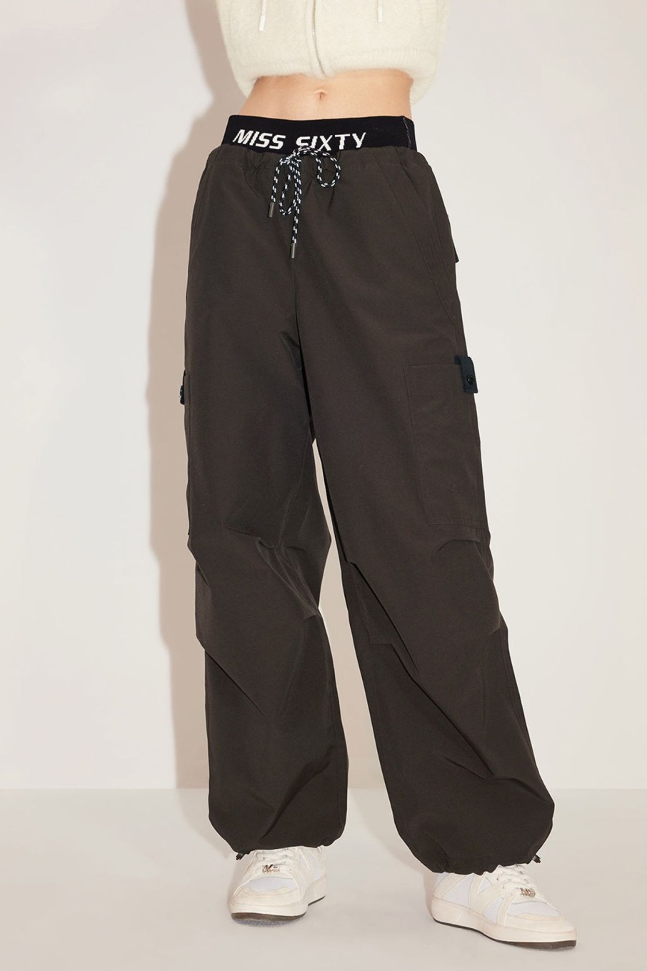 MISS SIXTY Pants & Jumpsuits | Contrast Elastic Waist Cargo Pant Verde Militare