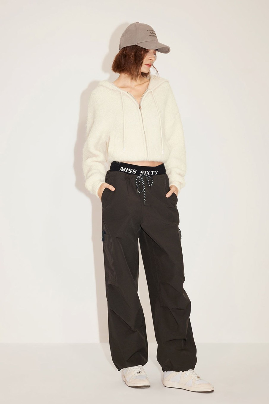 MISS SIXTY Pants & Jumpsuits | Contrast Elastic Waist Cargo Pant Verde Militare