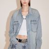 MISS SIXTY Tops | Stylish Vintage Denim Shirt Light Blue