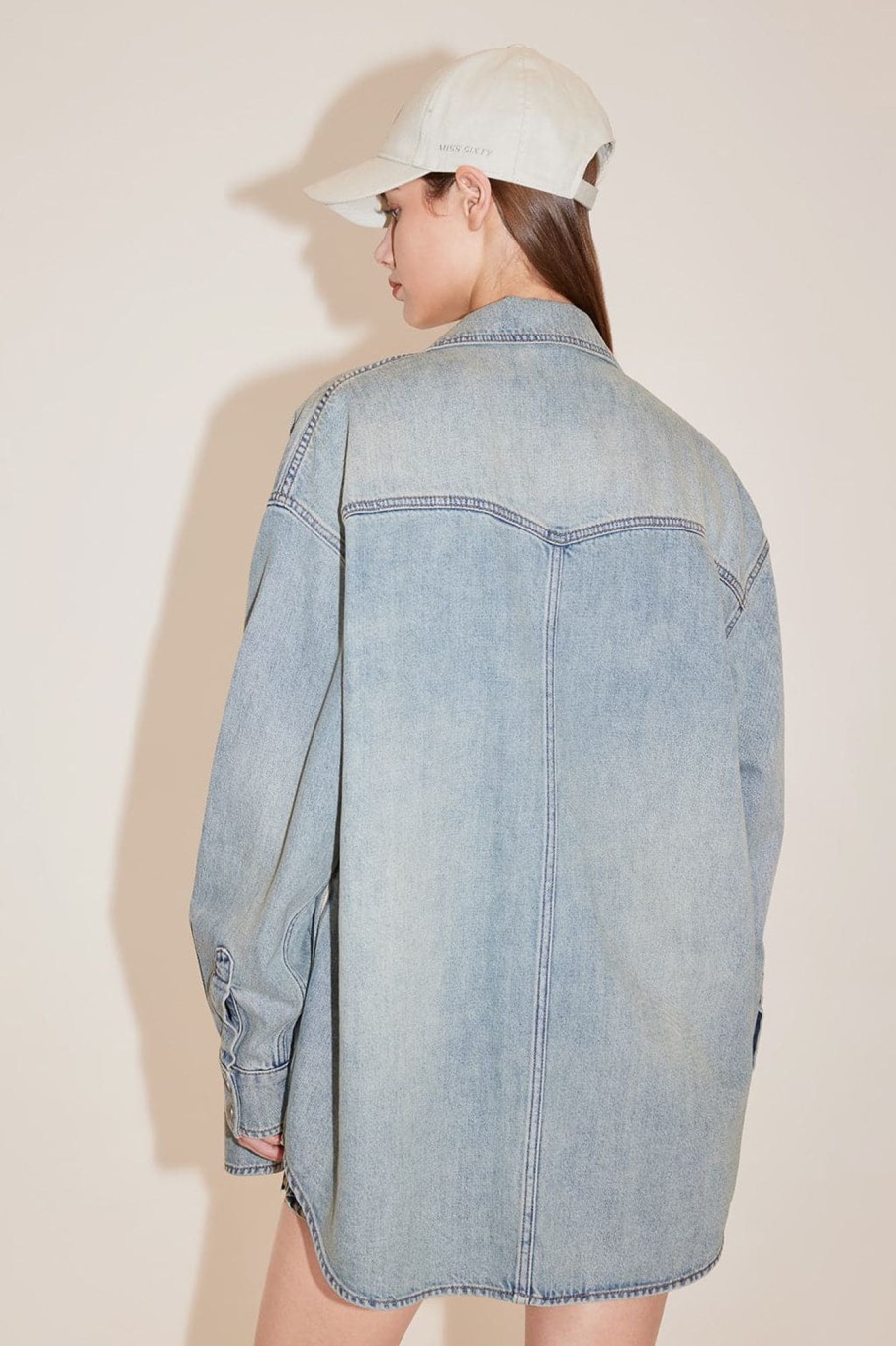 MISS SIXTY Tops | Stylish Vintage Denim Shirt Light Blue