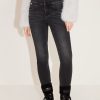 MISS SIXTY Jeans | High-Waist Black-Gray Fleece-Lined Slimming Denim Jeans Black Fog