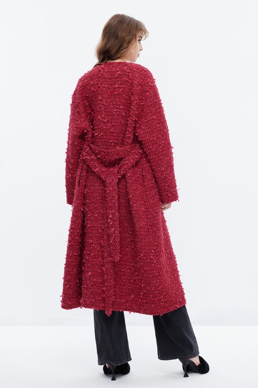 MISS SIXTY Jackets & Outerwears | Red Long Woolen Blend Coat Bright Red