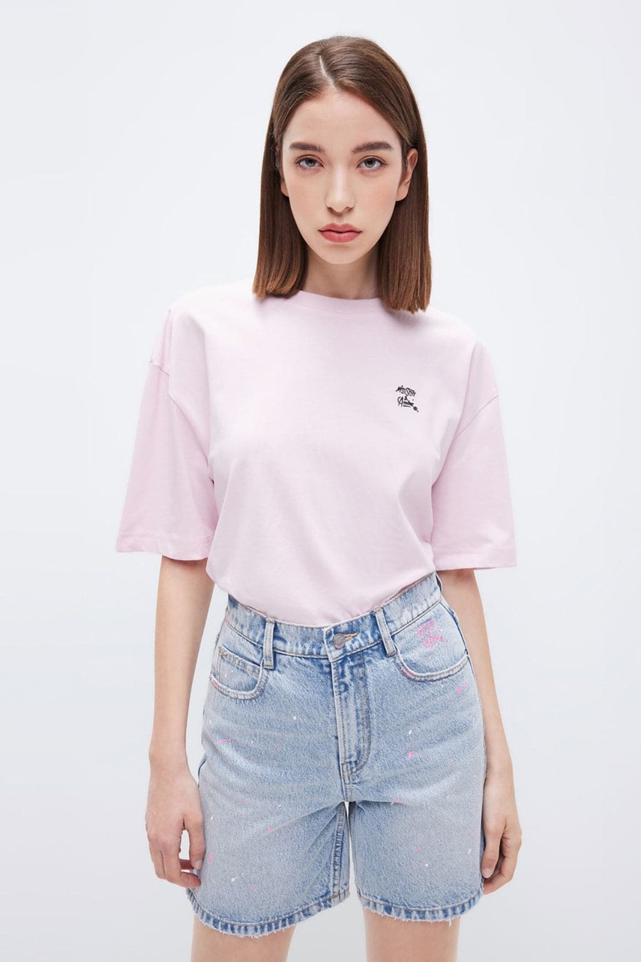 MISS SIXTY Spring-Summer | Miss Sixty X Andre Saraiva Capsule Collection Contrast Printed T-Shirt Baby Pink