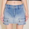 MISS SIXTY Skirts | Low Waist Cargo Denim Skirt Light Blue