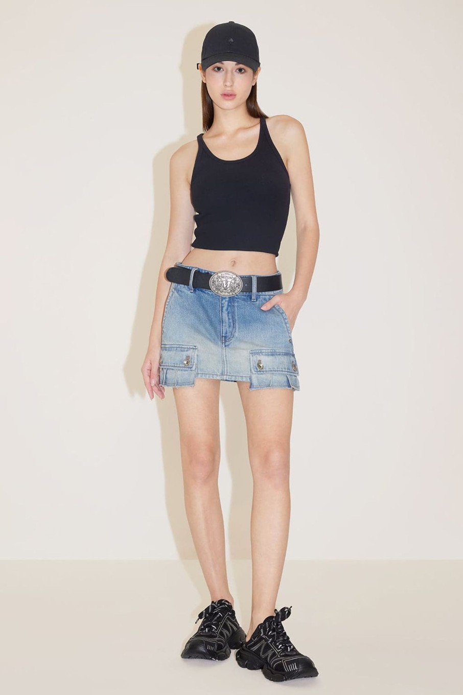 MISS SIXTY Skirts | Low Waist Cargo Denim Skirt Light Blue