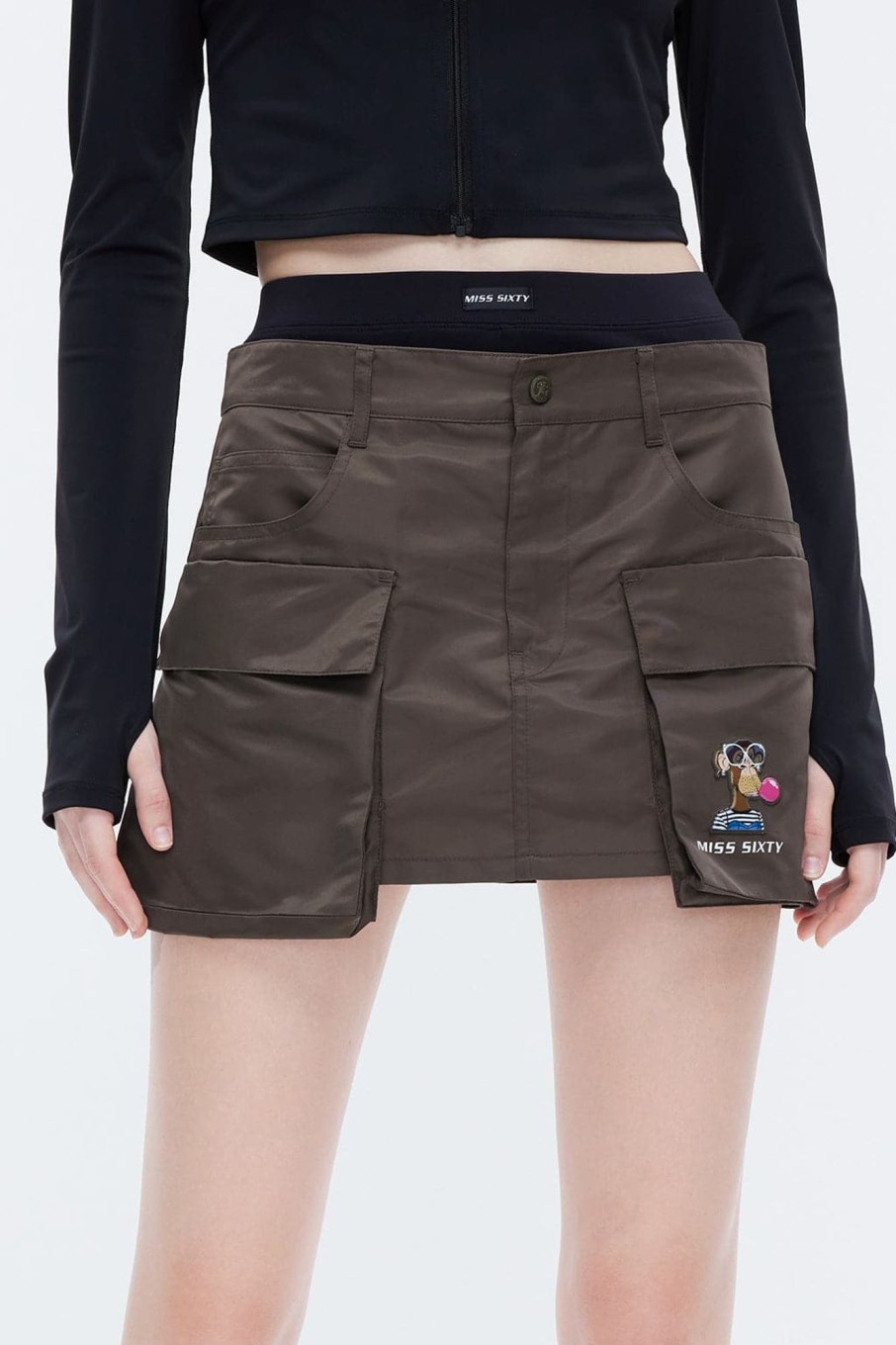 MISS SIXTY Skirts | Nft Capsule Cargo Style Short Skirt Army Green