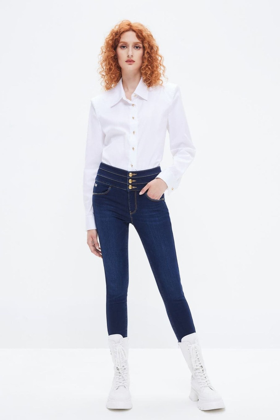 MISS SIXTY High Waist | High Waist Slim Fit Blue Jeans Middle Blue