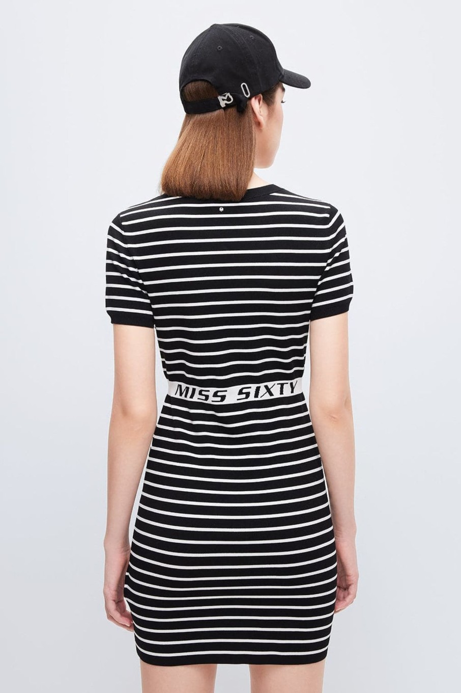 MISS SIXTY Dresses | Striped Stretchy Dress Black/White