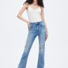 MISS SIXTY Flare | Flared Denim Jeans With Silk Middle Blue