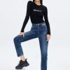 MISS SIXTY Straight | Vintage Navy Blue Cashmere Blend Straight Jeans Deep Blue