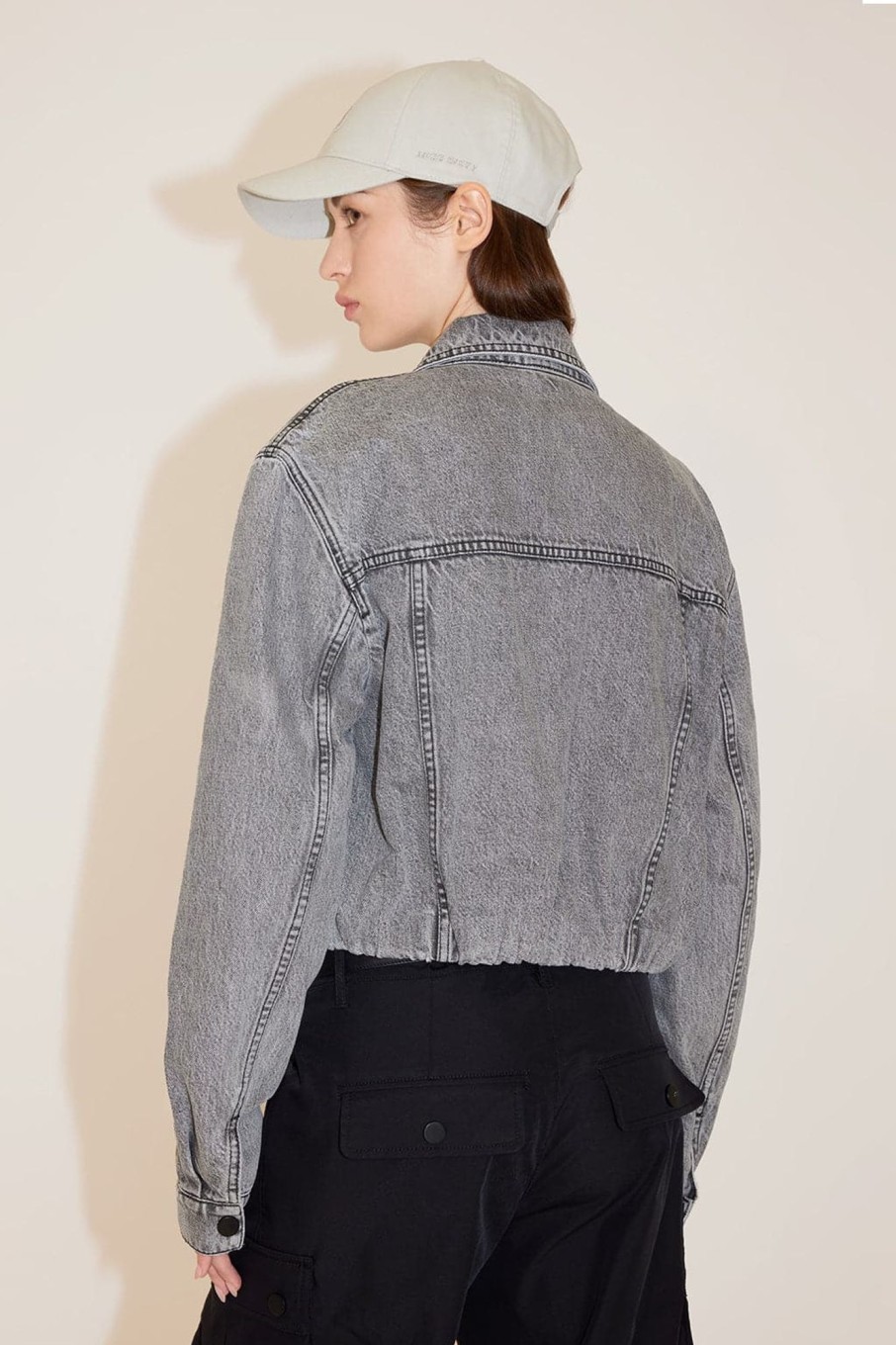 MISS SIXTY Jackets & Outerwears | Vintage Cargo Denim Jacket Black Fog