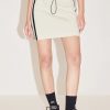 MISS SIXTY Skirts | Elastic Waist Paneled Sporty Woolen Skirt Off White