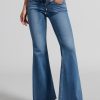 MISS SIXTY Flare | Lace-Up Bootcut Pants With Acetate Middle Blue