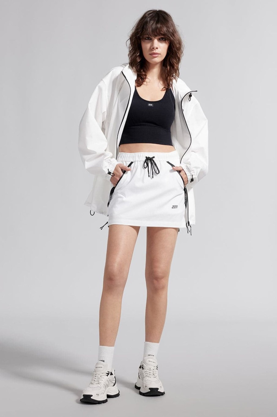 MISS SIXTY Shorts | Sporty Short Culottes With Colour Contrasting White