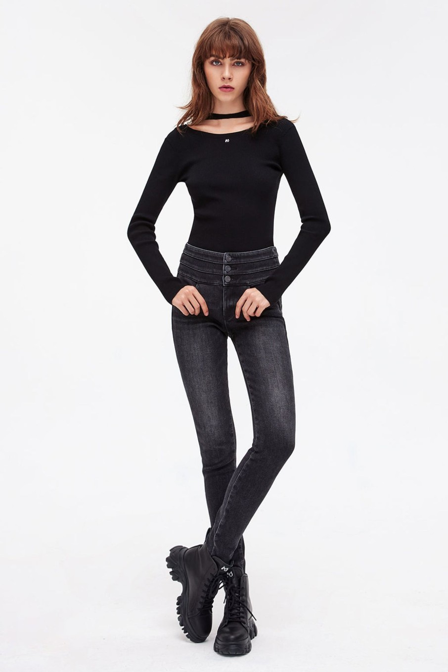 MISS SIXTY High Waist | High Waist Denim Jeans Black Fog