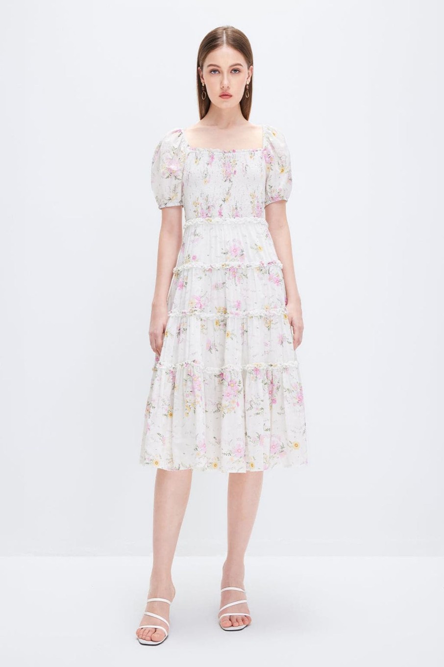 MISS SIXTY Dresses | Resort French Style Floral Dress Multicolour